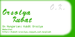 orsolya kubat business card